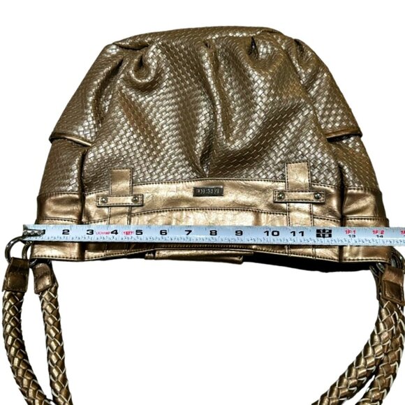 Miche Rebekah Purse Handbag Gold Woven Magnetic Closure Side Pockets NWOT - Picture 12 of 13